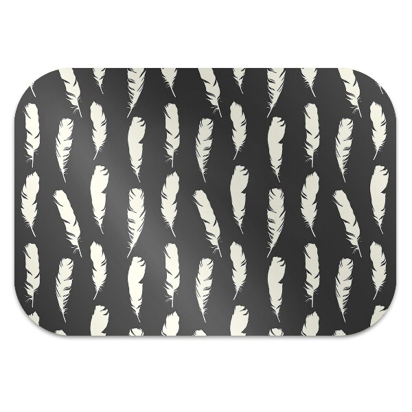 Tapis bureau Plumes blanches