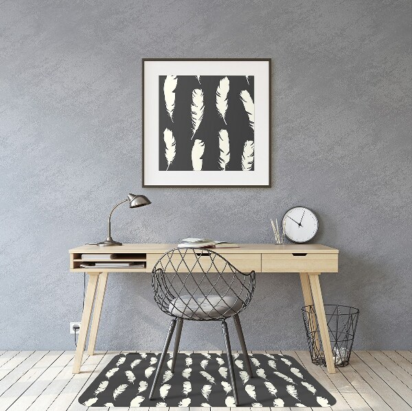 Tapis bureau Plumes blanches