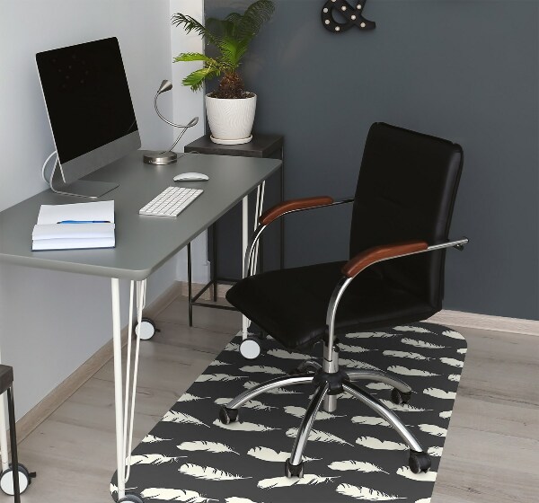 Tapis bureau Plumes blanches