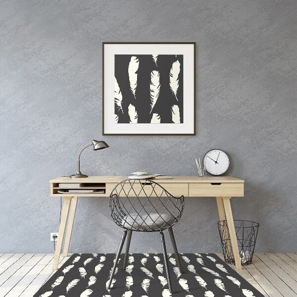 Tapis bureau Plumes blanches