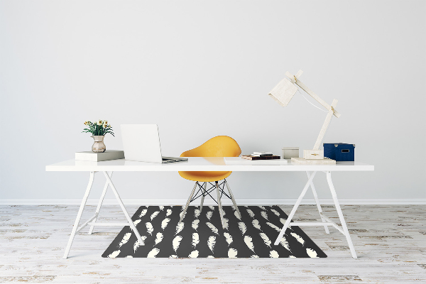 Tapis bureau Plumes blanches
