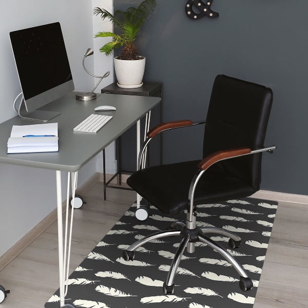 Tapis bureau Plumes blanches