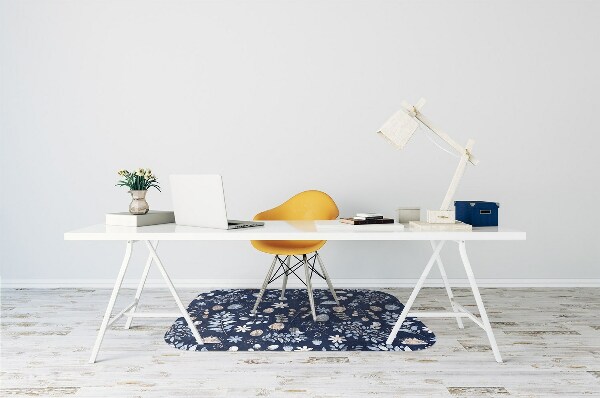 Tapis de chaise Feuilles scandinaves