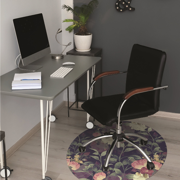 Tapis pour chaise de bureau Fleurs vintage