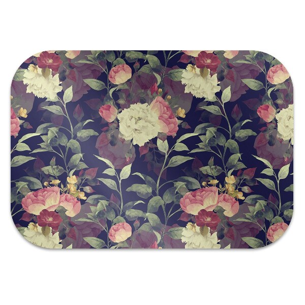 Tapis pour chaise de bureau Fleurs vintage