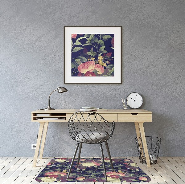 Tapis pour chaise de bureau Fleurs vintage