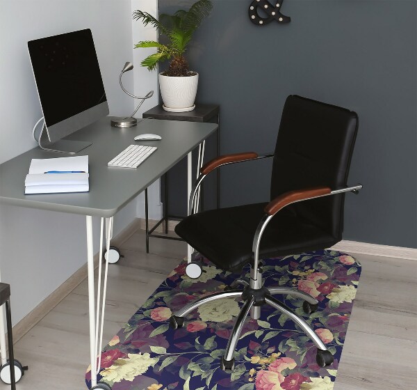 Tapis pour chaise de bureau Fleurs vintage