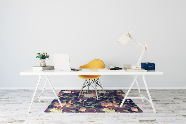 Tapis pour chaise de bureau Fleurs vintage