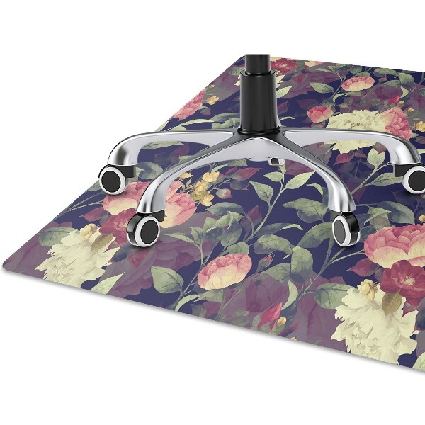 Tapis pour chaise de bureau Fleurs vintage