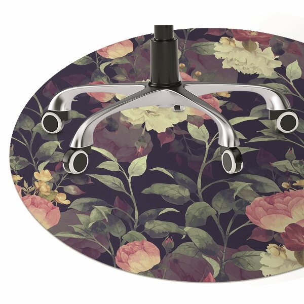 Tapis pour chaise de bureau Fleurs vintage