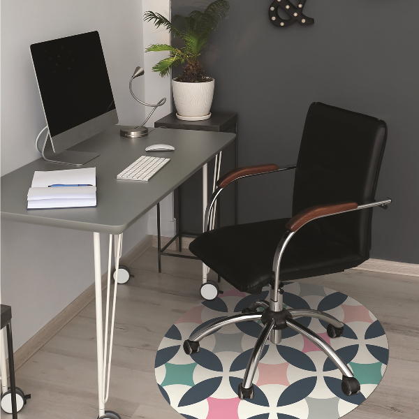 Tapis de chaise Modèle rétro pastel