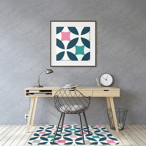 Tapis de chaise Modèle rétro pastel