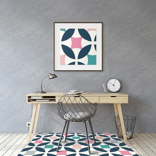 Tapis de chaise Modèle rétro pastel
