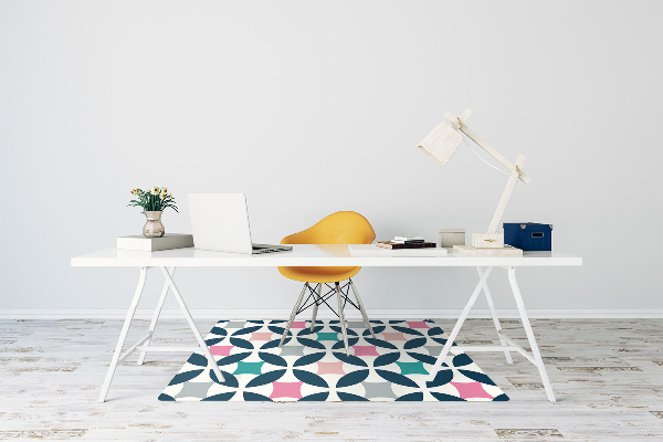 Tapis de chaise Modèle rétro pastel