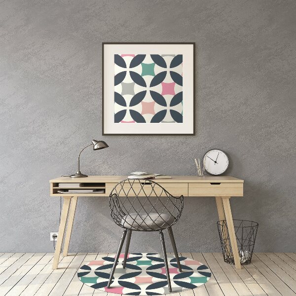 Tapis de chaise Modèle rétro pastel
