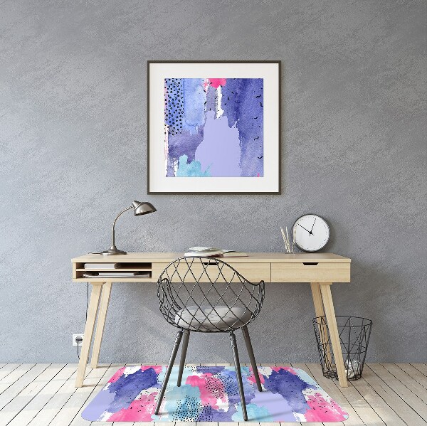 Tapis protection sol Aquarelle d'abstraction