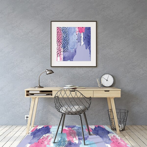 Tapis protection sol Aquarelle d'abstraction