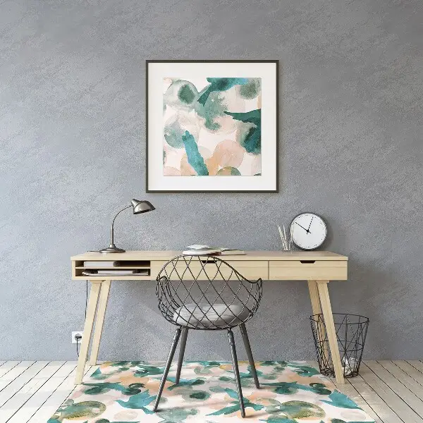 Tapis pour chaise de bureau Oiseaux aquarelles
