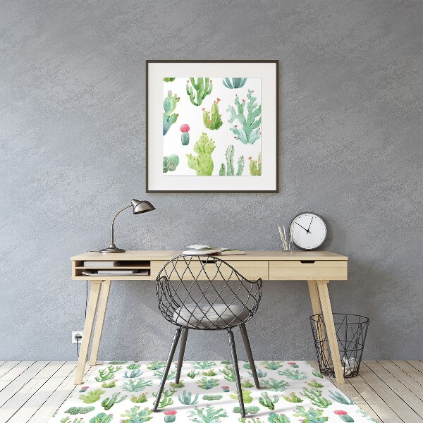 Tapis de chaise Petits cactus