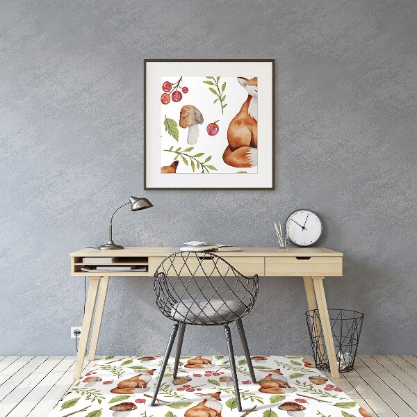 Tapis protège sol Fruits Fox et Forêt