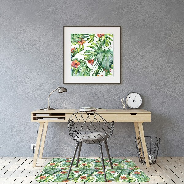 Tapis protège sol Feuilles hawaïennes