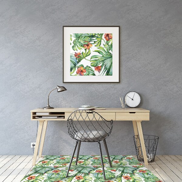 Tapis protège sol Feuilles hawaïennes