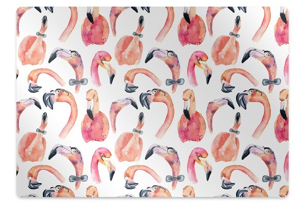 Tapis protège sol Flamingos fous