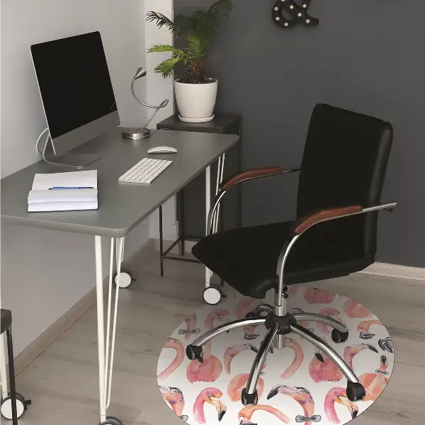 Tapis protège sol Flamingos fous