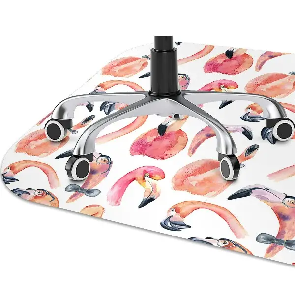Tapis protège sol Flamingos fous
