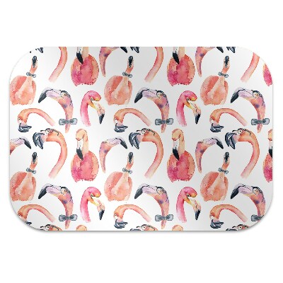 Tapis protège sol Flamingos fous