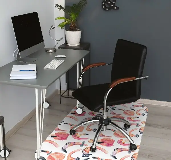 Tapis protège sol Flamingos fous