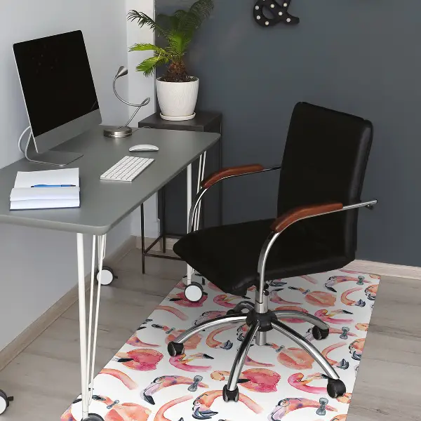 Tapis protège sol Flamingos fous