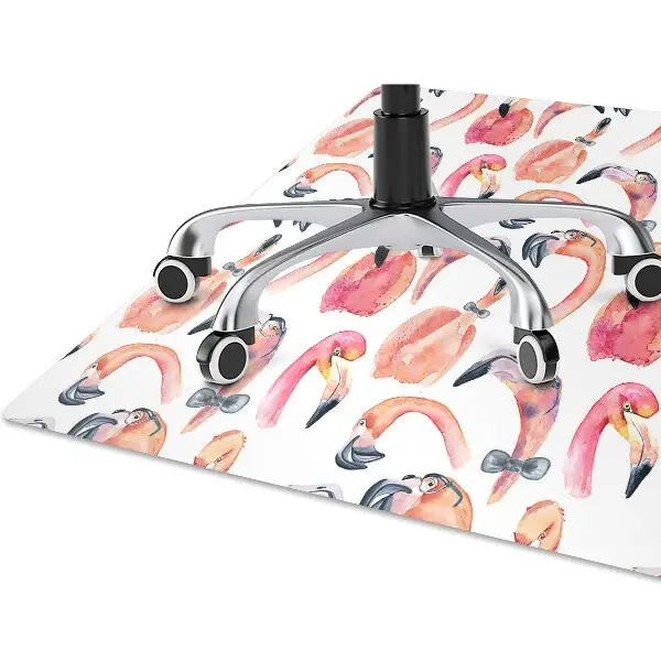 Tapis protège sol Flamingos fous