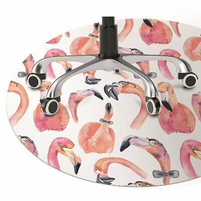 Tapis protège sol Flamingos fous