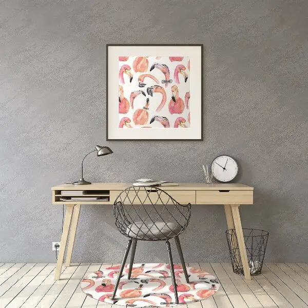 Tapis protège sol Flamingos fous
