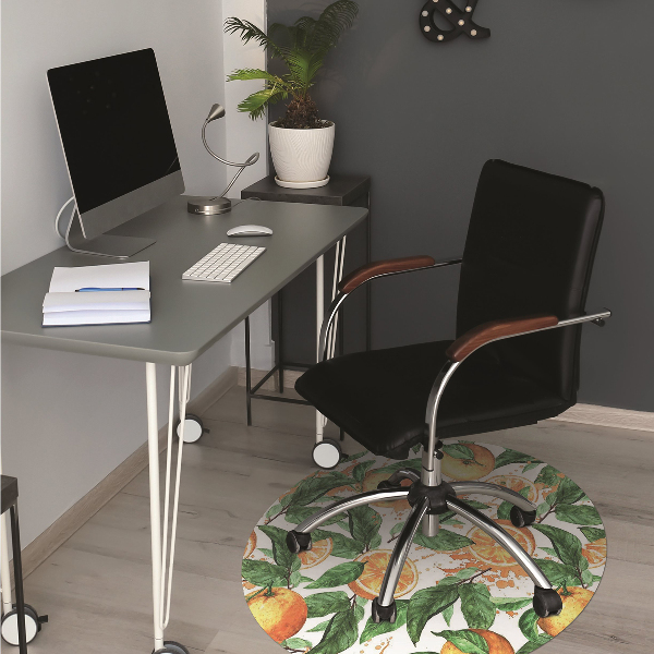 Tapis pour chaise de bureau Des oranges