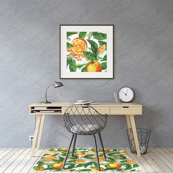Tapis pour chaise de bureau Des oranges