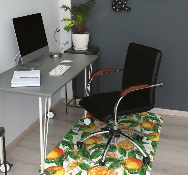 Tapis pour chaise de bureau Des oranges