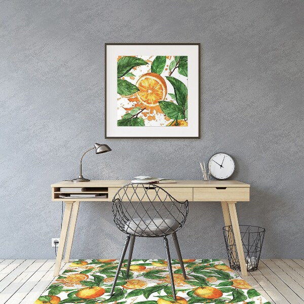 Tapis pour chaise de bureau Des oranges