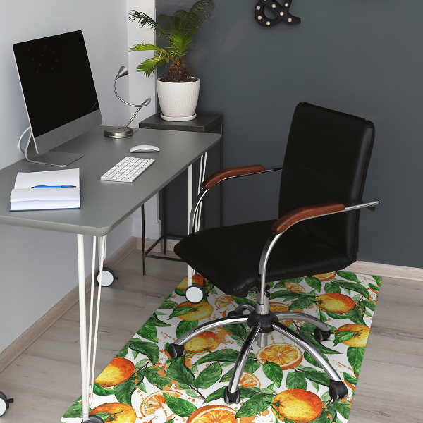 Tapis pour chaise de bureau Des oranges