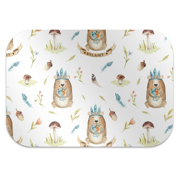 Tapis de chaise Ours en peluche indien