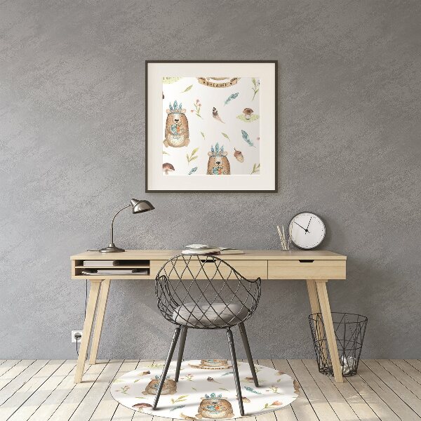 Tapis de chaise Ours en peluche indien