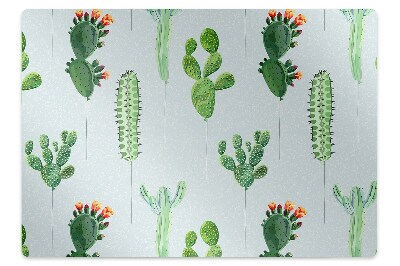 Tapis de chaise de bureau Cactus