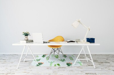 Tapis de chaise de bureau Cactus