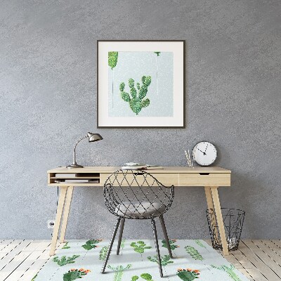 Tapis de chaise de bureau Cactus