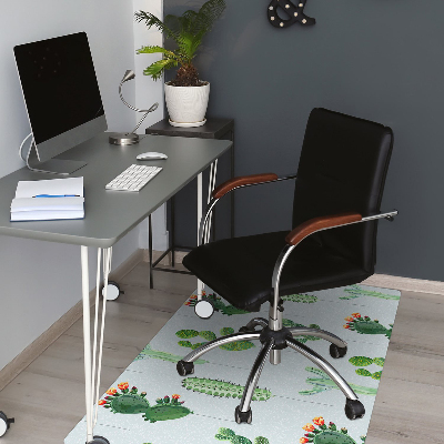 Tapis de chaise de bureau Cactus