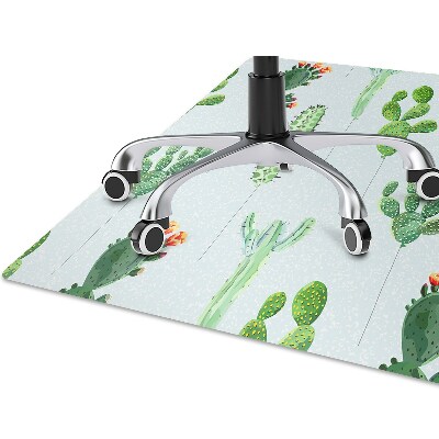 Tapis de chaise de bureau Cactus