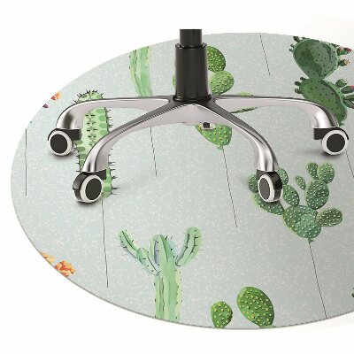 Tapis de chaise de bureau Cactus