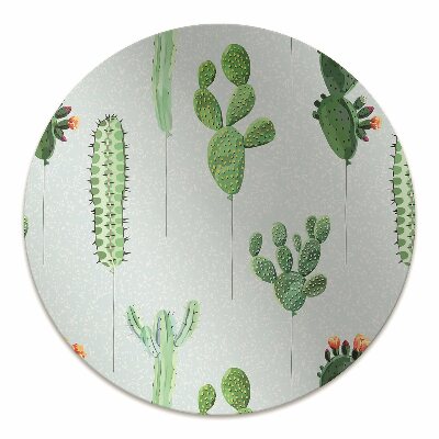 Tapis de chaise de bureau Cactus