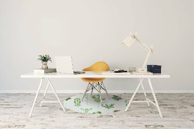 Tapis de chaise de bureau Cactus